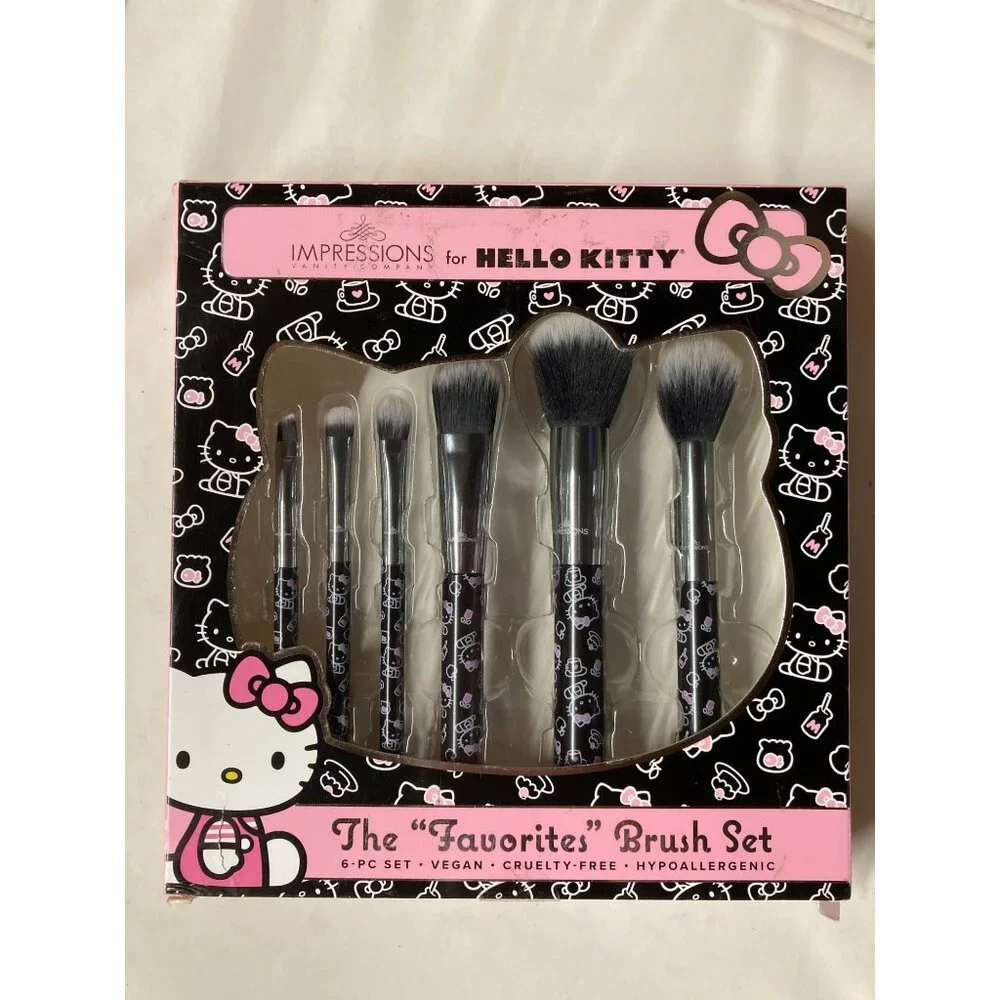 Limited Edition Hello Kitty Makeup Brush Set Lot 6 Sets New In Box